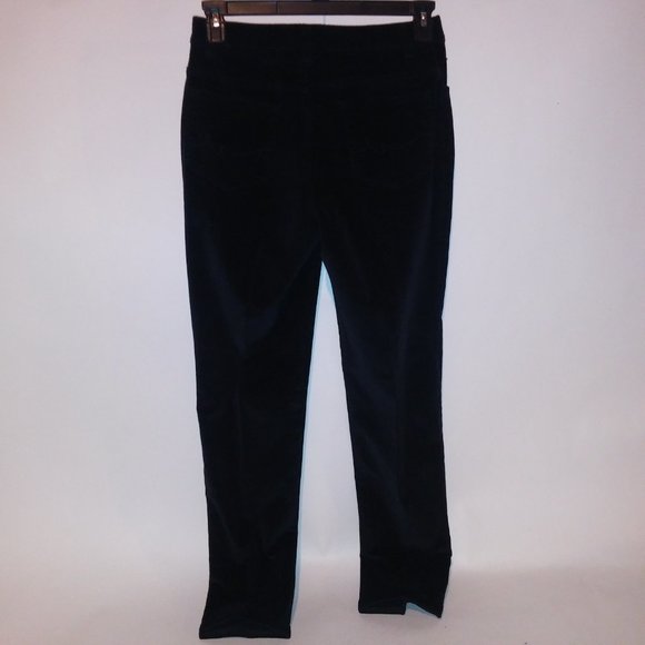 St Johns Bay Womens Pants Size 8 Solid Black Corduroy Stretch Skinny Waist 28" - Picture 11 of 14